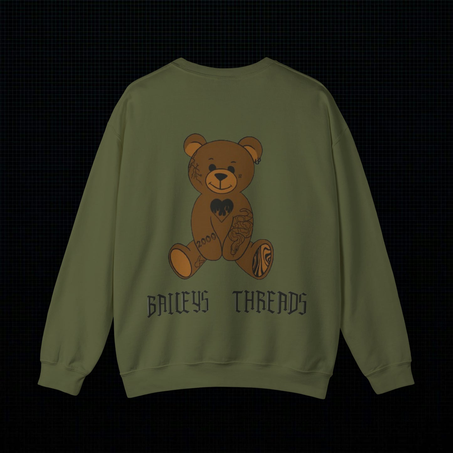 Baileys Threads Bear, Crewneck Sweatshirt