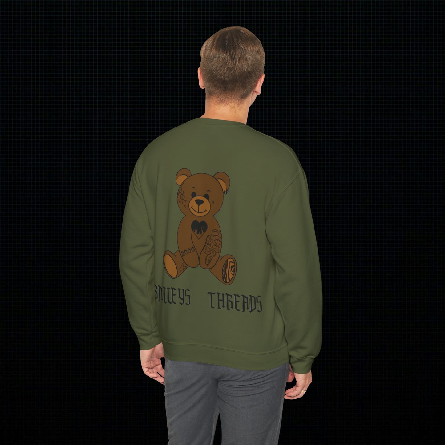 Baileys Threads Bear, Crewneck Sweatshirt