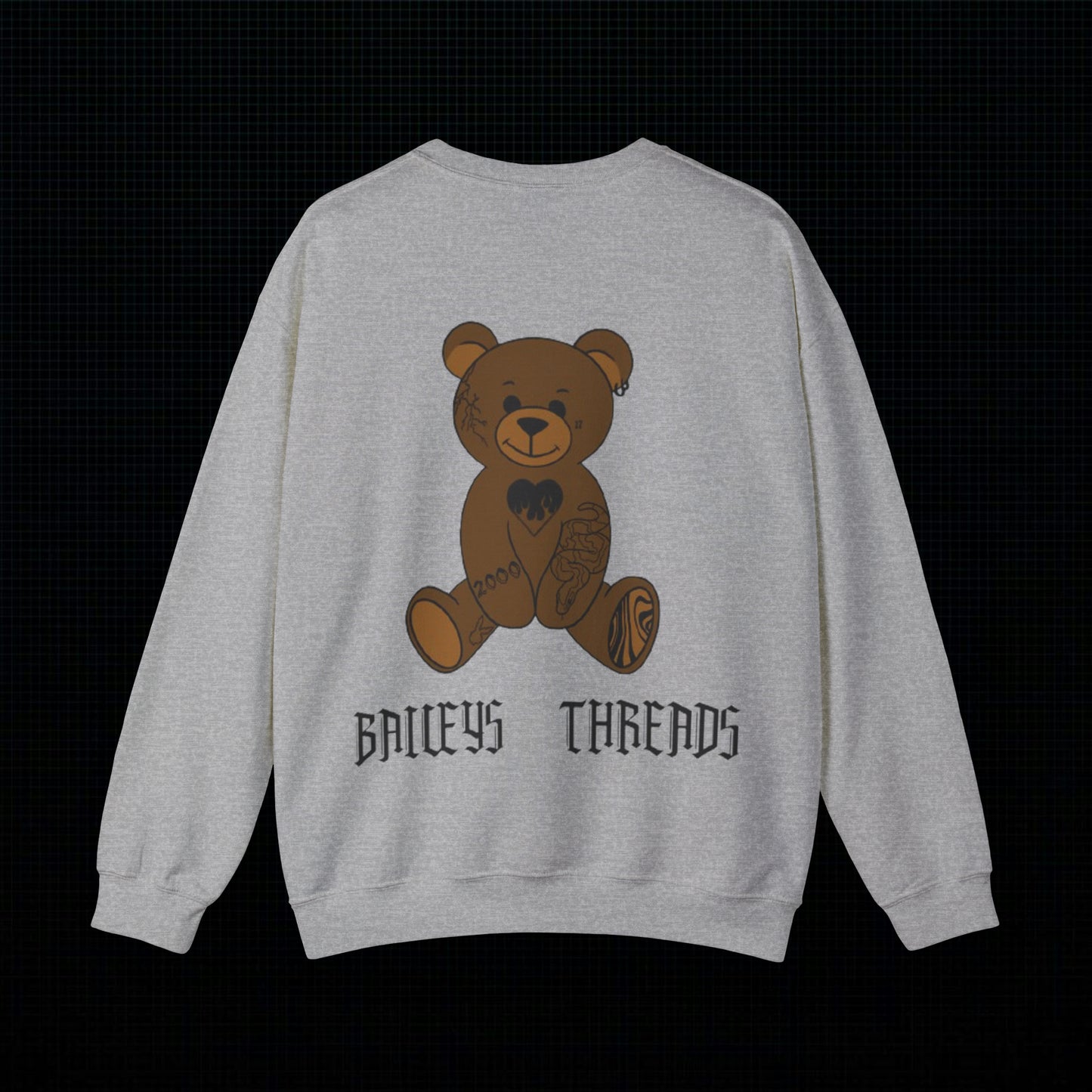 Baileys Threads Bear, Crewneck Sweatshirt