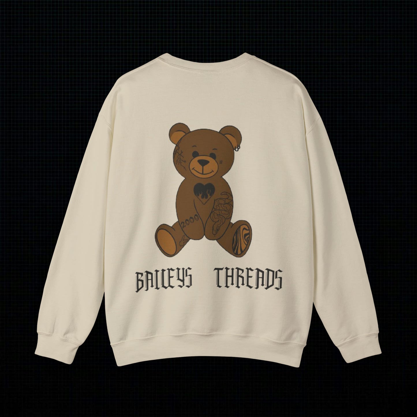 Baileys Threads Bear, Crewneck Sweatshirt