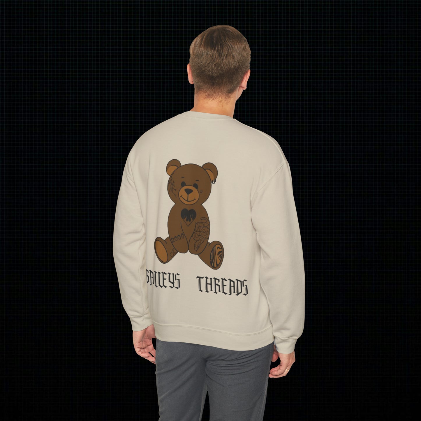 Baileys Threads Bear, Crewneck Sweatshirt