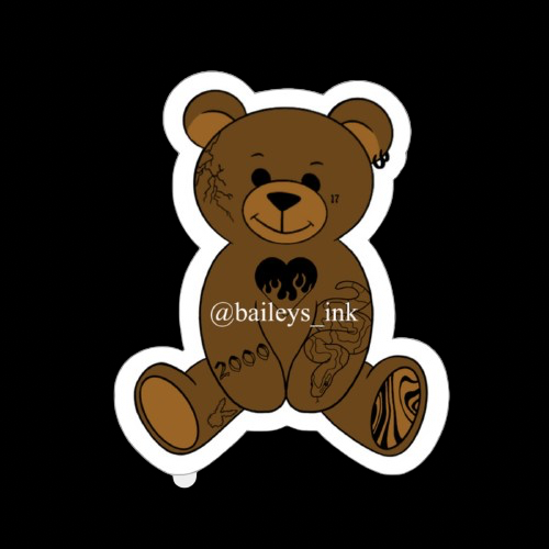 Baileys Ink Teddy Bear Stickers